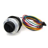 Concave Pushbutton - Clear Eclipse RGB Illuminated