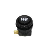 Industrias Lorenzo Short Concave Pushbutton - Black - Player 4 (PSL-C)