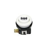 Industrias Lorenzo Short Concave Pushbutton - White - Player 4 (PSL-C)