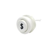 Industrias Lorenzo Short Concave Pushbutton - White - $ Symbol