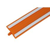 0.58" Orange-White Striped T-Molding (Nichibutsu)
