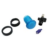 Blue LED Pushbutton - Translucent Bezel