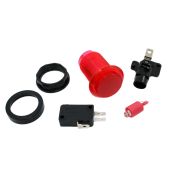 Red LED Pushbutton - Translucent Bezel