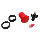 Red LED Pushbutton - Translucent Bezel