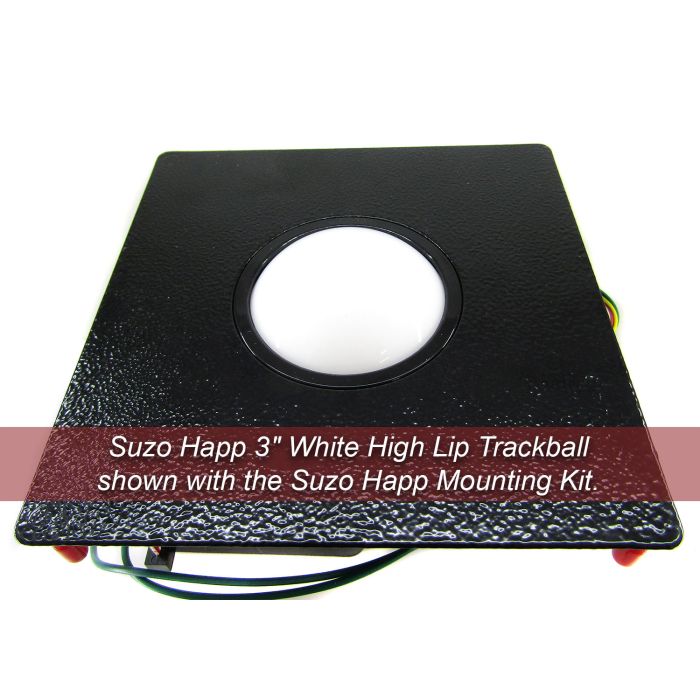 Arcade Renovations | Suzo Happ 3in White High Lip Trackball Assembly